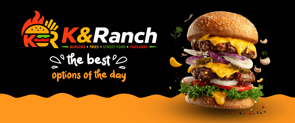 بانر مطعم K & Runch